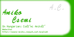 aniko csemi business card